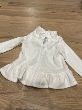 Gerber White Girls Peplum Zip Hoodie